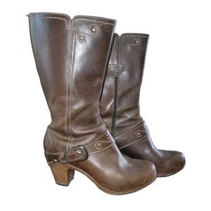Dansko Rylan Crazy Horse Brown Leather Western Harness Boots Size 40/9